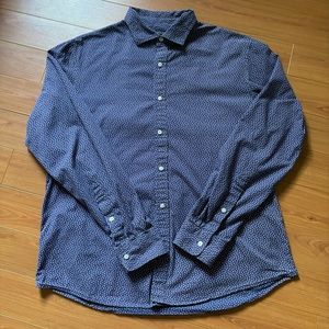 Saks Fifth Avenue Micro Paisley Button Down Size XL